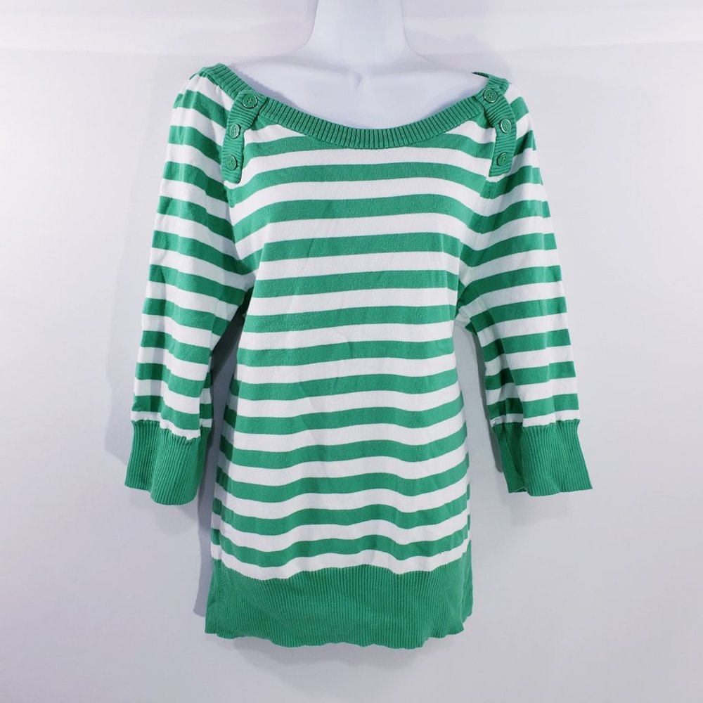 Lane Bryant Womens Sweater 14/16 Green‎ Boat Neck S - Picture 7 of 7
